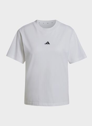 T-SHIRT ESSENTIALS SMALL LOGO COTTON TEE, WHT WHT, small
