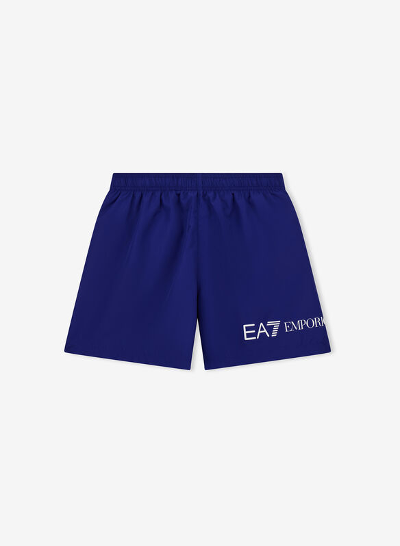 COSTUME BOXER BEACH MICRO LOGO RAGAZZO, MB471 AZZURRO, medium