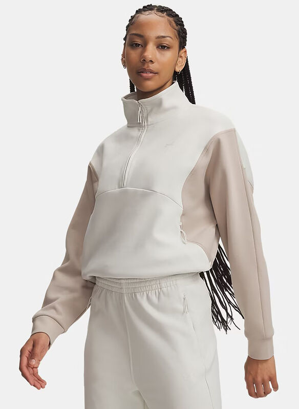 FELPA UNSTOPPABLE 1/2 ZIP FLC, 0110 PABBABEI, medium