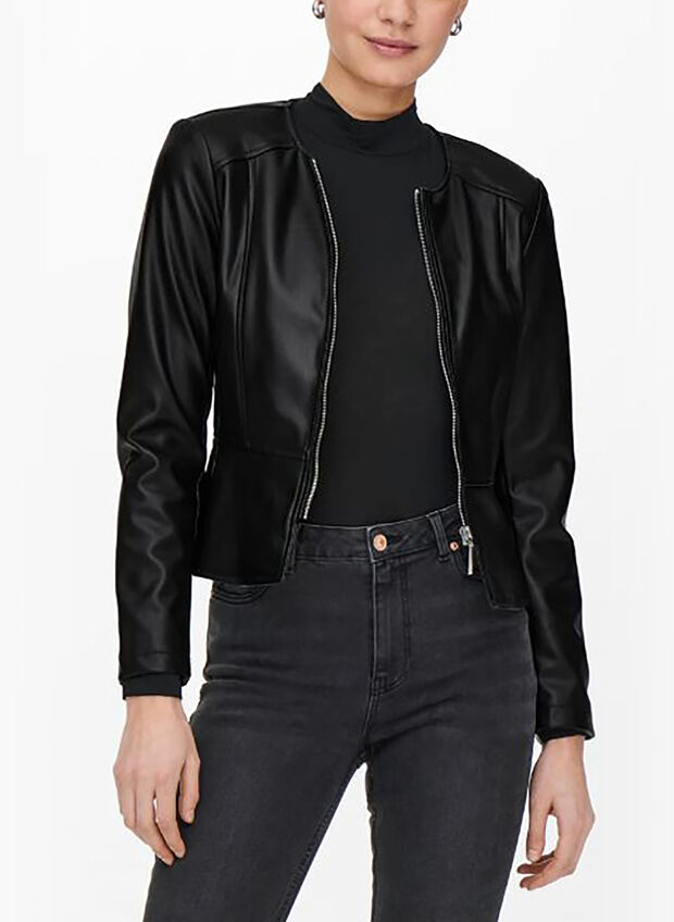 GIUBBOTTO SAMARY ECOPELLE, BLACK, large