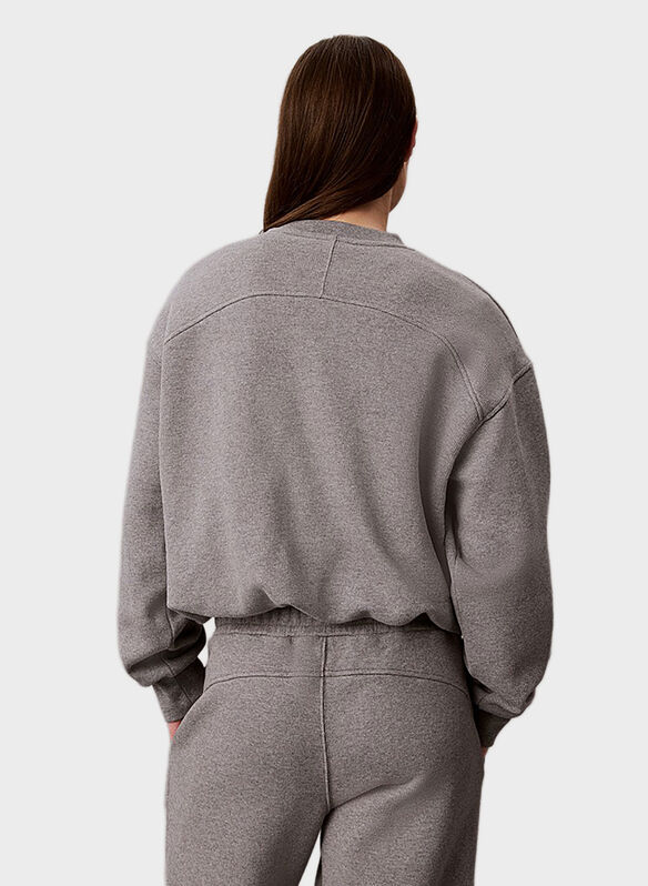 FELPA  LOGO RICAMATO, P7E GREY MEL, medium
