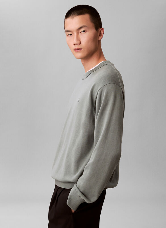 MAGLIONE MICRO LOGO, PNO SALVIA, medium