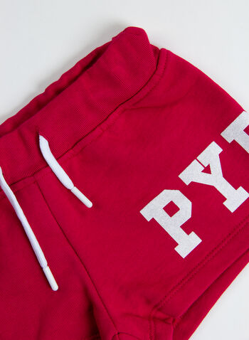 SHORTS LOGO BAMBINA, 044FUXIA, small