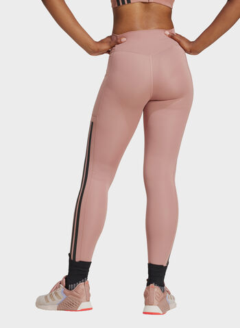 LEGGINGS OPTIME 3-STRIPES, ROSE, small