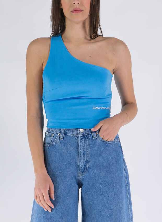 TOP MONOSPALLA IN JERSEY MILANO, CY0 TURCHESE, large