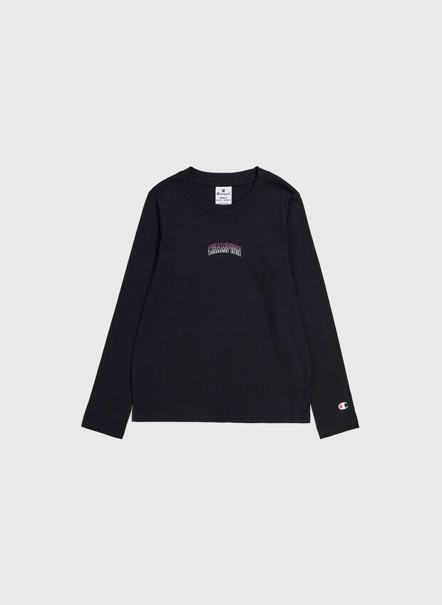 T-SHIRT LOGO RAGAZZA, KK001 BLK, large