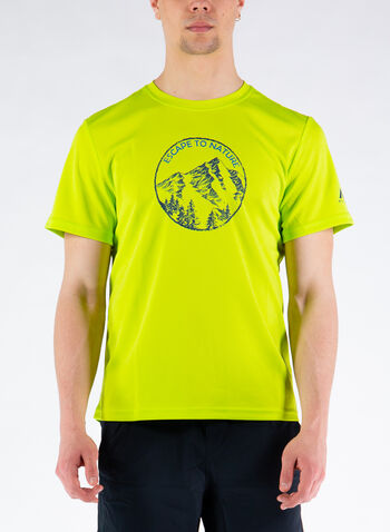 T-SHIRT TREKKING OUTDOOR DRY PLUS, LIME, small