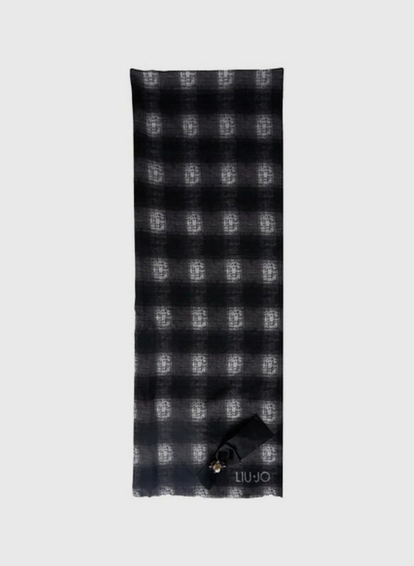 STOLA ANIMALIER CON SPILLA, B3435 BLK, medium