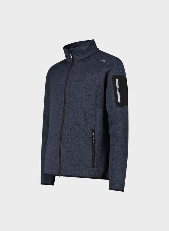 FELPA IN PILE IN KNIT-TECH MÉLANGE, 35US ANTRACITE, medium