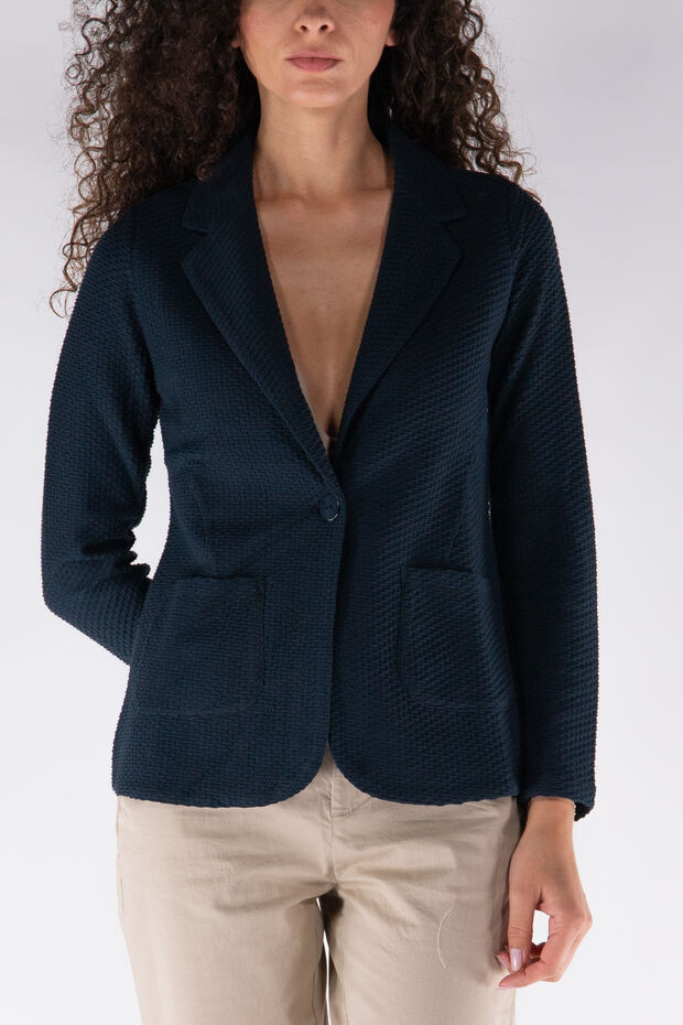 GIACCA BOTTONE NIDO D'APE, 99 BLK, large