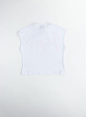 T-SHIRT LOGO FLUO RAGAZZA, 001WHT, small