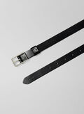 CINTURA CON FIBBIA RETTANGOLARE CON RIVETTO CON MONOGRAMMA, YIP BLK, thumb