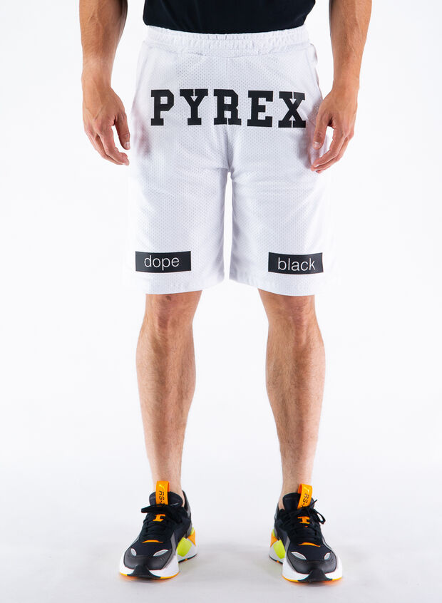 PYREX BERMUDA RETE LOGO Bianco, Nero Uomo | Sport85