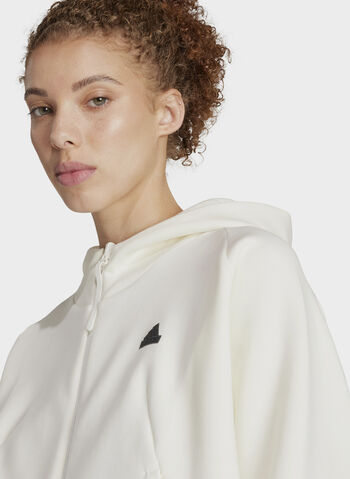 FELPA FULL ZIP ZNE, OFF WHT, small