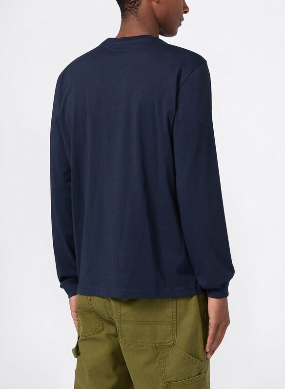 T-SHIRT CON LOGO RICAMATO GRANDE ICONS, BS501 NVY, medium