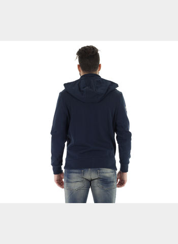 FELPA FULL ZIP RICAMO CUORE , NOTTE, small