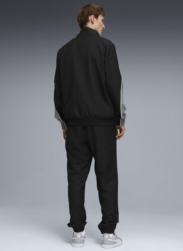 TUTA IN TESSUTO A BLOCCHI DI COLORE, 01 BLK, medium