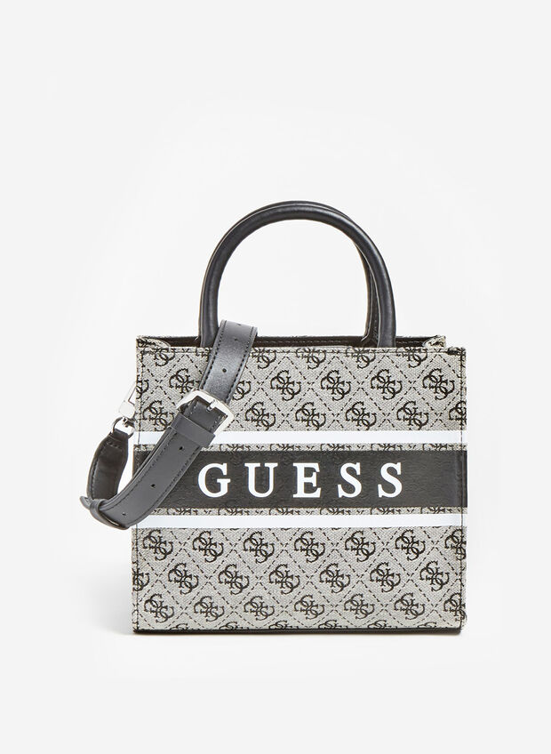 GUESS MINI SHOPPER MONIQUE 4G LOGO Grigio, Nero Donna | Sport85
