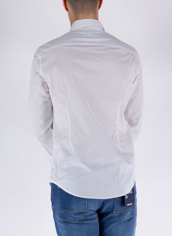 CAMICIA POPELINE STRETCH, 1100WHT, small