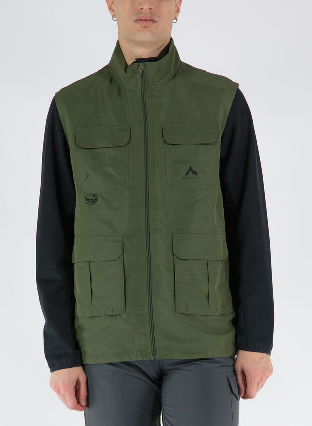 GIACCA SMANICATA WALKER IV MULTITASCHE, OLIVE, large