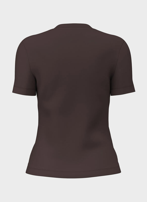 T-SHIRT CON LOGO RICAMATO, A10K CAFFE, medium