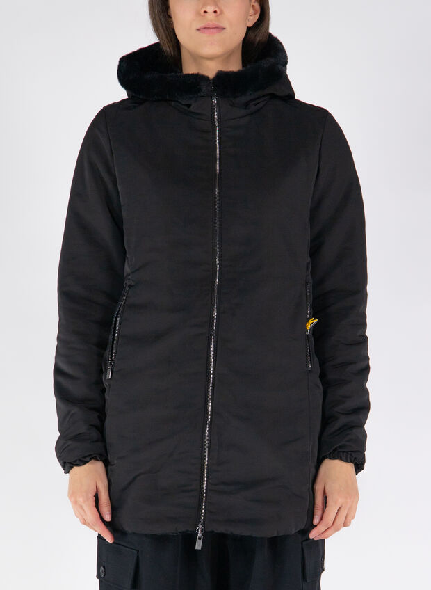 GIUBBOTTO CLAIRE REVERSIBILE IN PELLICCIA SINTETICA, 201XXP ASPHALT, large