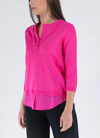 MAGLIONE CON INSERTO CAMICIA, , small