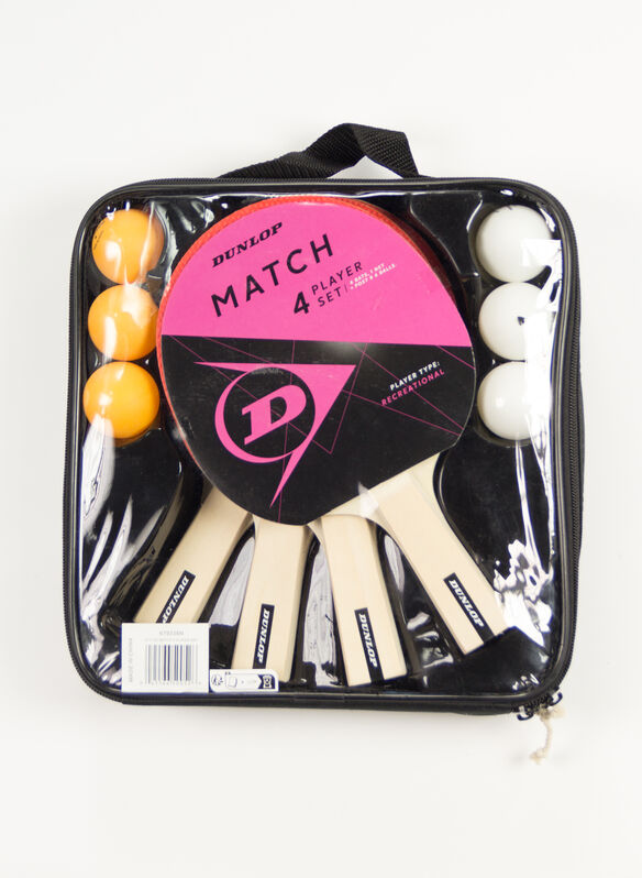 RACCHETTE SET 4 MATCH PLAYER PING PONG, NG, medium