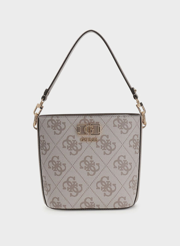 BORSA SECCHIELLO LOGO KARNILLA, DKO TAUPE, medium