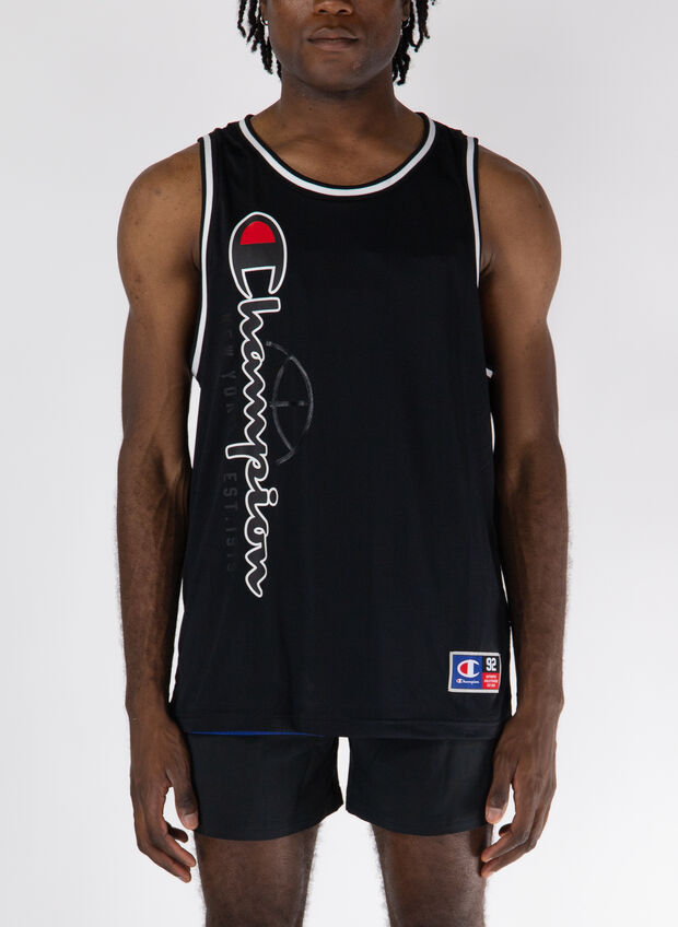 CANOTTA RETRO SPORT MESH REVERSE, KK001 BLKROY, large