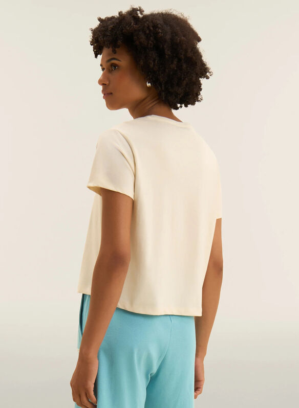 T-SHIRT CROPPED, W33 PANNA, medium