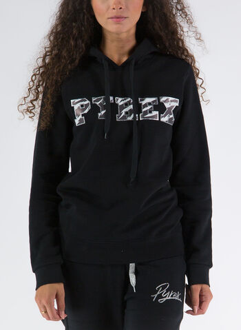 FELPA CON CAPPUCCIO, NERO NERO, small