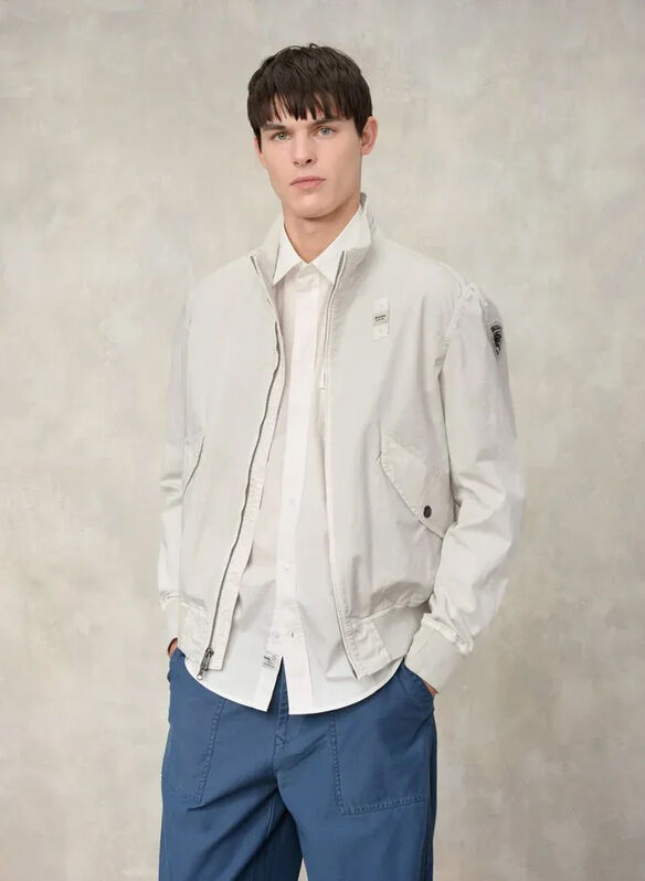 GIUBBOTTO BOMBER LEGGERO BADGER, 996 GESSO, medium