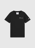 T-SHIRT CON LOGO RICAMATO PICCOLO ICONS RAGAZZO, KK001 BLK, thumb