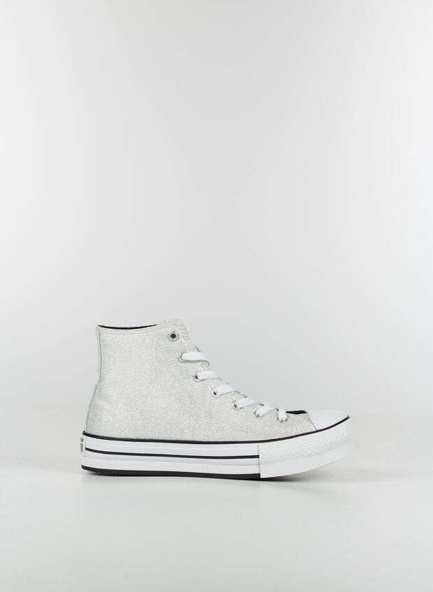 Scarpa Chuck Taylor All Star Lift Platform Glitter Ragazza, 170 WHTSILPINK, large