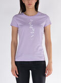 T-SHIRT CON STAMPA LOGO VERTICALE, 1354 VIOLET, thumb