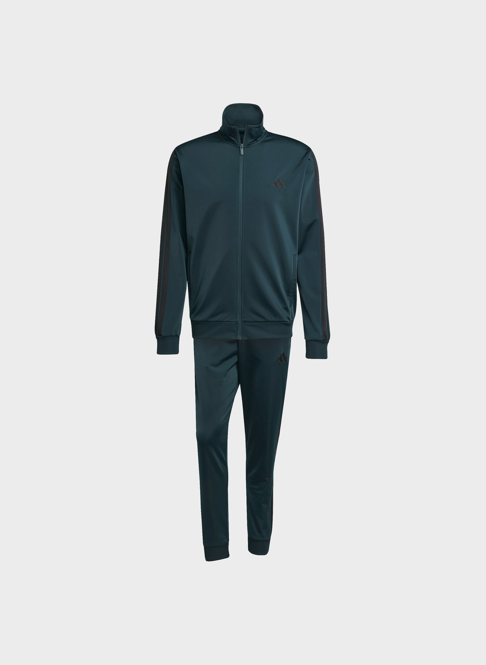 Tuta in tricot verde ADIDAS PERFORMANCE con 3 strisce da uomo