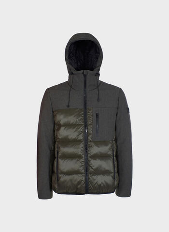 GIUBBOTTO TRAPUNTATO CON CAPPUCCIO, 0905 VERDE MILI, small