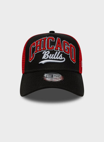 CAPPELLO TRUCKER CHICAGO BULLS NBA SCRIPT UNISEX, BLKRED, small
