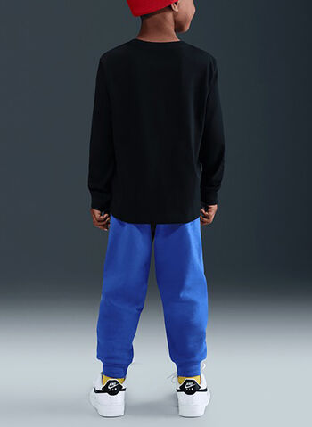 T-SHIRT A MANICA LUNGA CON GRAFICA LOGO BAMBINO, 023 BLK, small