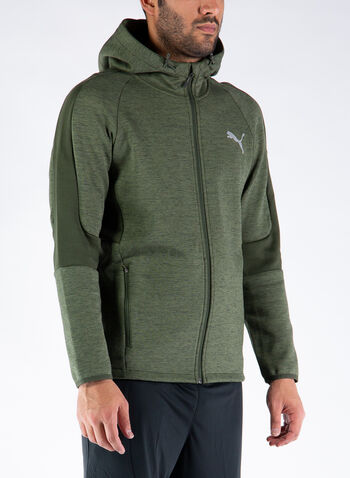 FELPA FULL ZIP EVOSTRIPE, 70OLIVE, small