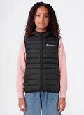 GILET IMBOTTITO CON CAPPUCCIO BAMBINO, KK001 BLK, thumb