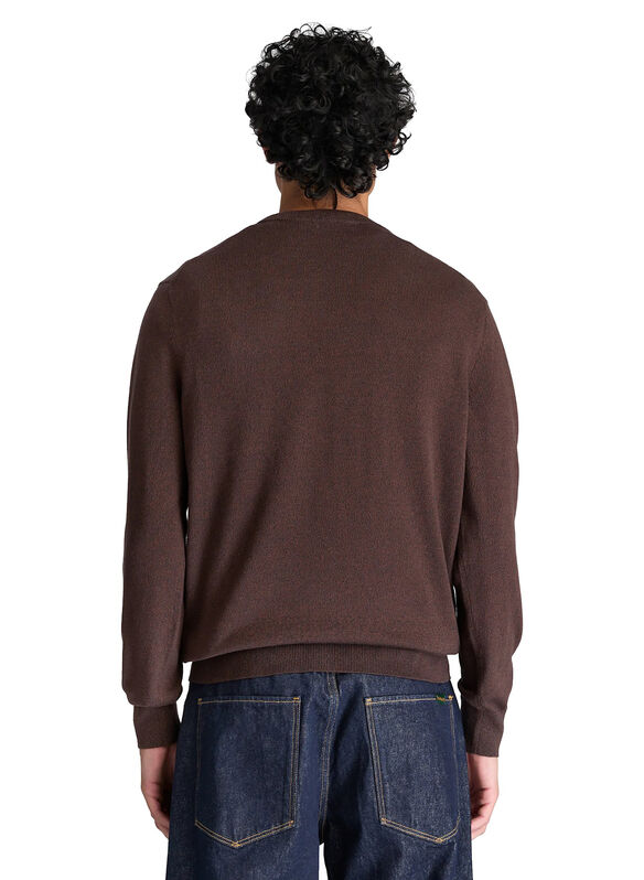 MAGLIONE GIROCOLLO COTONE, - MORO, medium