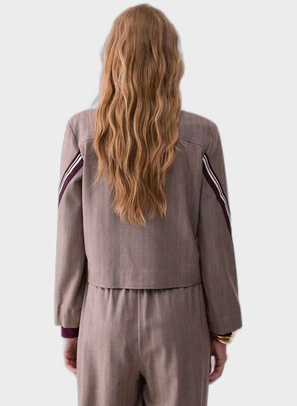 GIACCA CON TAPE BICOLOR, DDX06 BEIGE, medium