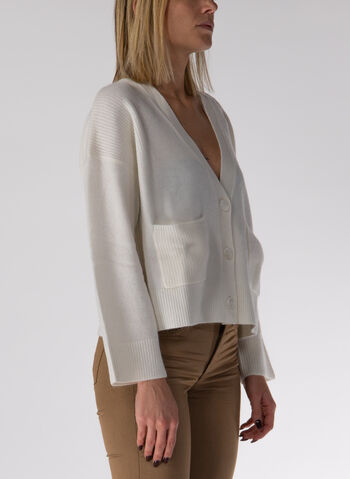 CARDIGAN CON SCOLLO A V, 10701 PANNA, small