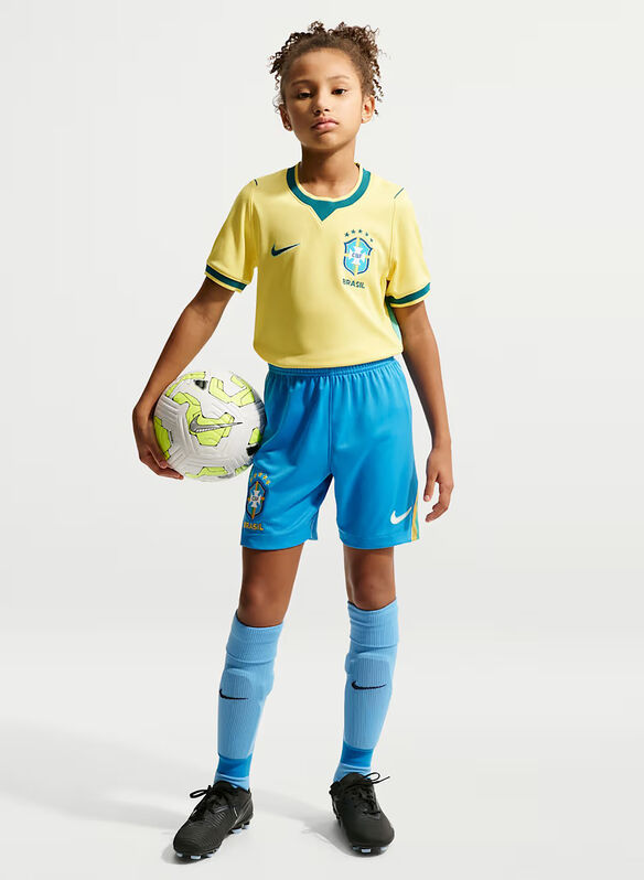 SHORT BRASIL HOME UFF WC26 RAGAZZO, 435 BLUE, medium