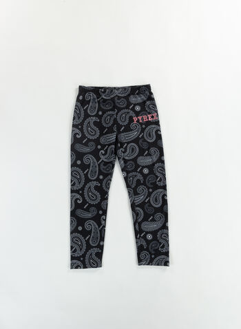 LEGGINGS PAISLEY FANTASIA RAGAZZA, 110BLKFANT, small
