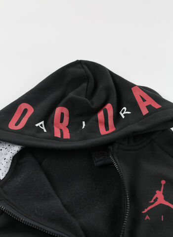 FELPA FULL ZIP SPECKLE JORDAN RAGAZZO, F66 BLKWHT, small