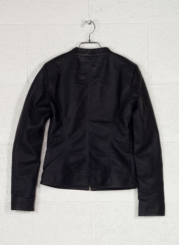 GIUBBOTTO PELLE SINTETICA BANDIT, BLACK, small