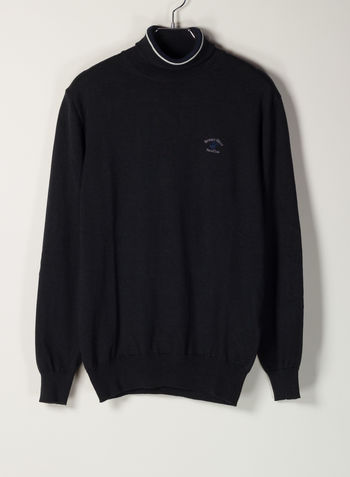 MAGLIONE DOLCEVITA RICAMO, DARK GREY, small